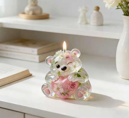 Cute Heart Bear Ornament Resin Mold