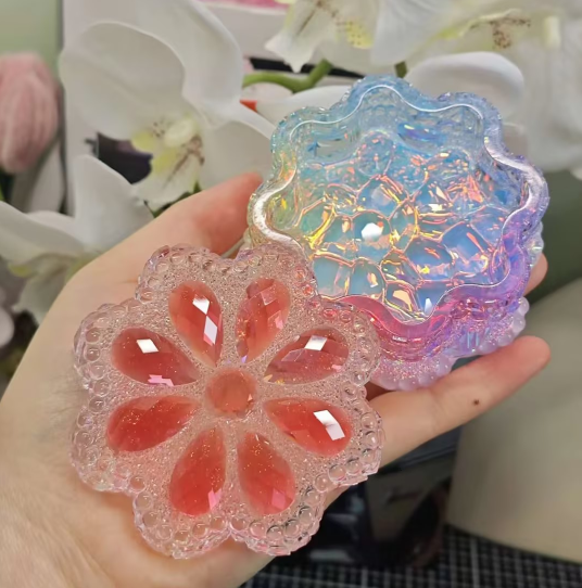 Handmade Diamond Flower Storage Jar Resin Mold
