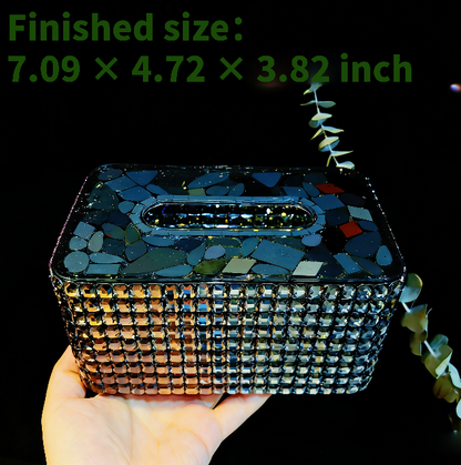 Handmade Diamond-Shaped Rectangular Large-Capacity Tissue Box Resin Mold