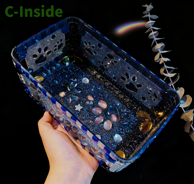 Handmade Diamond-Shaped Rectangular Large-Capacity Tissue Box Resin Mold