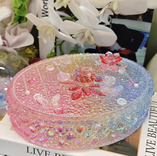 Handmade Diamond-Shaped Large Oval Storage Box Resin Mold