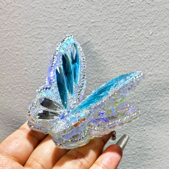 Handmade Diamond-Shaped Large Double-Layer Butterfly Ornament Resin Mold