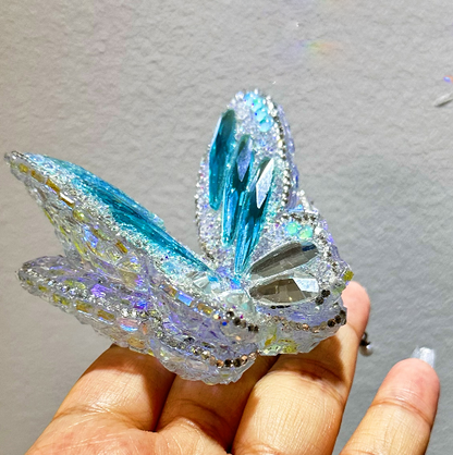 Handmade Diamond-Shaped Large Double-Layer Butterfly Ornament Resin Mold
