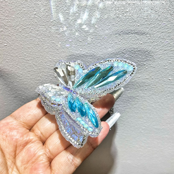 Handmade Diamond-Shaped Large Double-Layer Butterfly Ornament Resin Mold