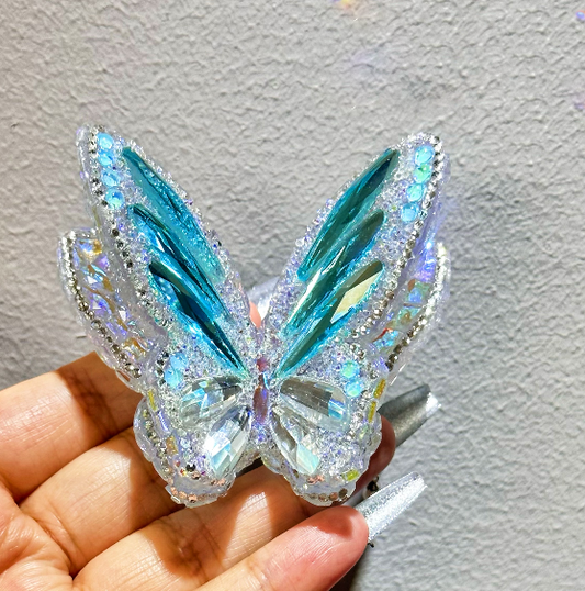 Handmade Diamond-Shaped Large Double-Layer Butterfly Ornament Resin Mold