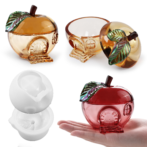 Apple House Storage Jar Resin Mold