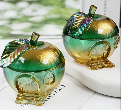 Apple House Storage Jar Resin Mold