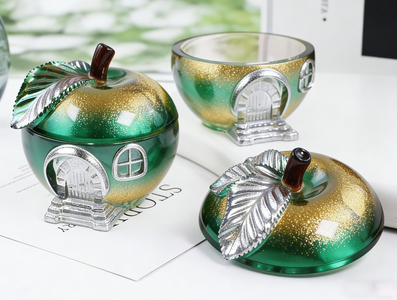 Apple House Storage Jar Resin Mold