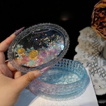 Handmade Diamond Oval Mother's Day Greeting Storage Jar Resin Mold