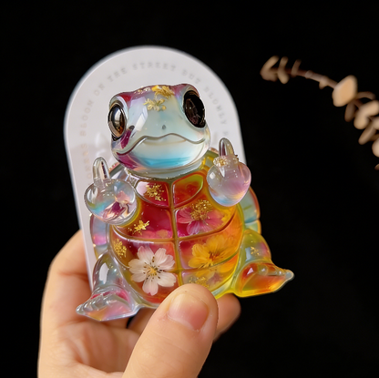 Handmade Shiny Middle Finger Turtle Ornament Resin Mold
