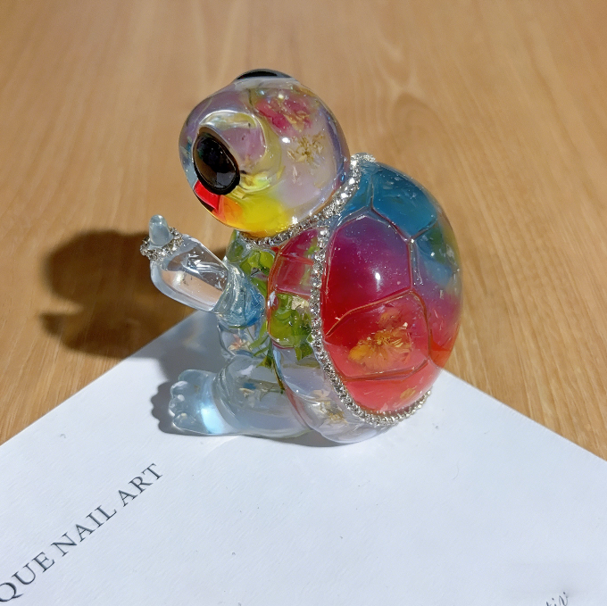 Handmade Shiny Middle Finger Turtle Ornament Resin Mold