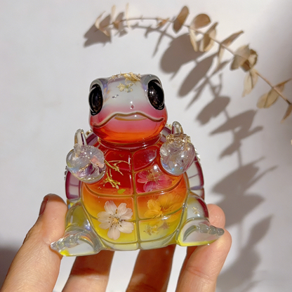 Handmade Shiny Middle Finger Turtle Ornament Resin Mold