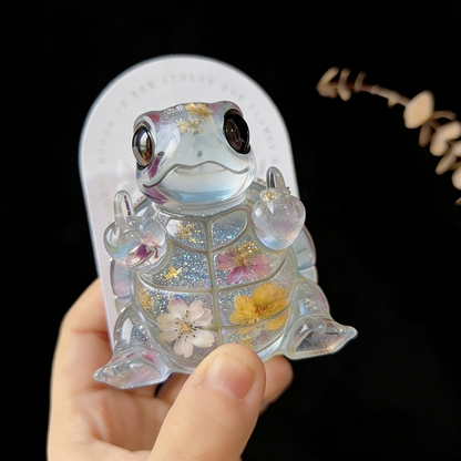 Handmade Shiny Middle Finger Turtle Ornament Resin Mold