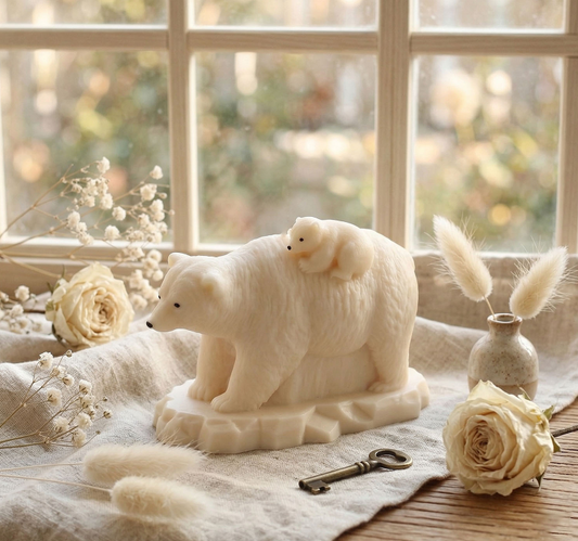 Mother & Baby Polar Bear Ornament Resin Mold