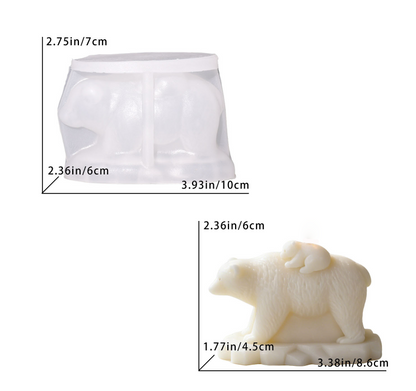 Mother & Baby Polar Bear Ornament Resin Mold