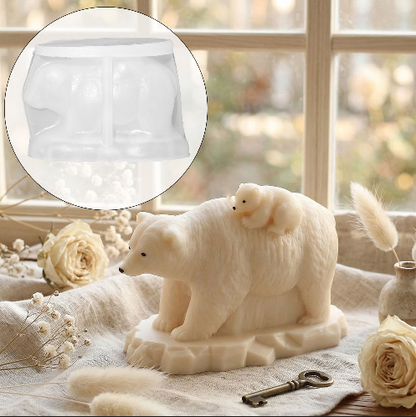 Mother & Baby Polar Bear Ornament Resin Mold