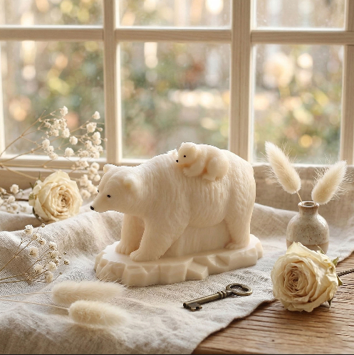 Mother & Baby Polar Bear Ornament Resin Mold