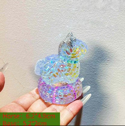 Handmade Diamond Pony Figurines Resin Mold
