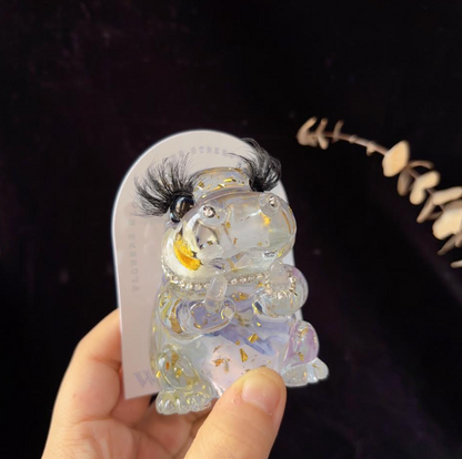 Handmade Cheeky Hippo Ornament Resin Mold
