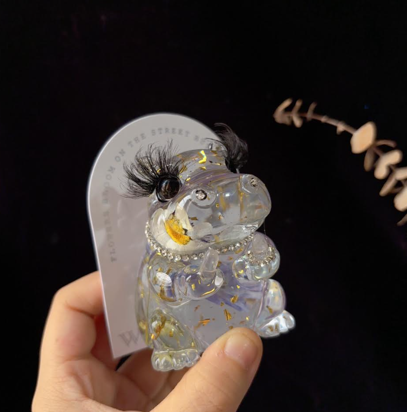 Handmade Cheeky Hippo Ornament Resin Mold