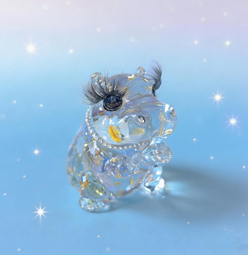 Handmade Cheeky Hippo Ornament Resin Mold