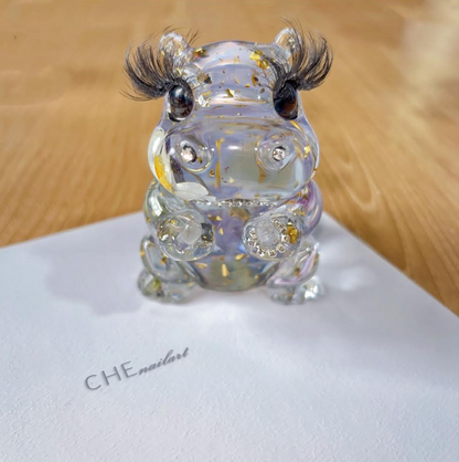 Handmade Cheeky Hippo Ornament Resin Mold