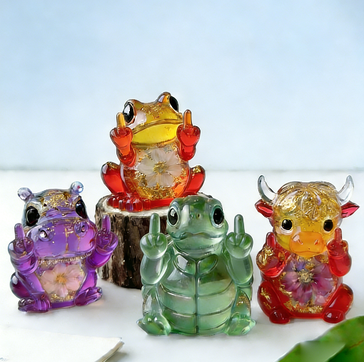 Handmade Cheeky Gesture Animal Figurine Resin Mold