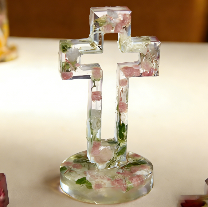 Hollow Cross Ornament Resin Mold
