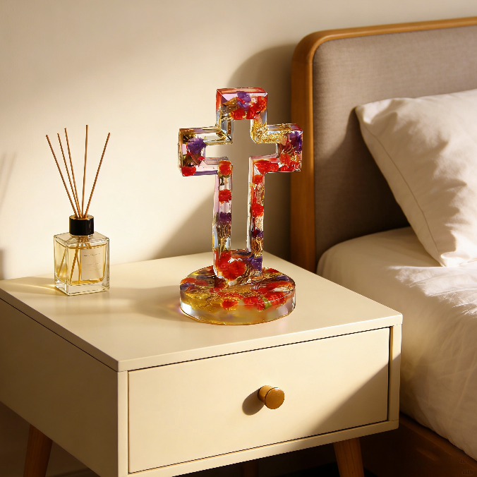 Hollow Cross Ornament Resin Mold