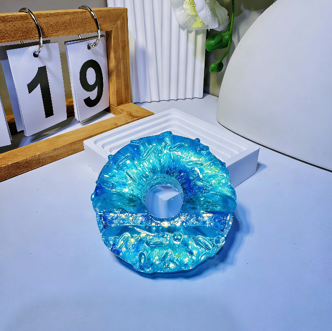 Handmade Donut-Shaped Phone Stand Ornament Resin Mold