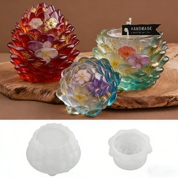 Pinecone Storage Jars Resin Mold