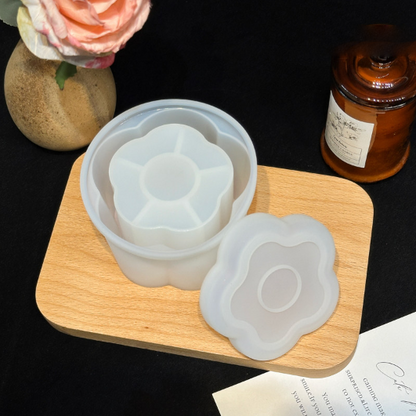 Flower Pudding Storage Jars Resin Mold