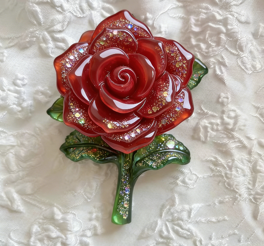 Handmade One Bloom Rose & Sunflower Storage Jar Resin Mold