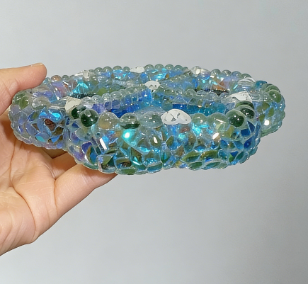 Handmade Diamond Heart Four-Compartment Tray Resin Mold