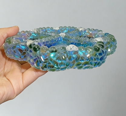 Handmade Diamond Heart Four-Compartment Tray Resin Mold