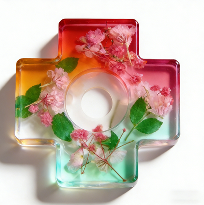 Cross Candle Holder Ornament Resin Mold