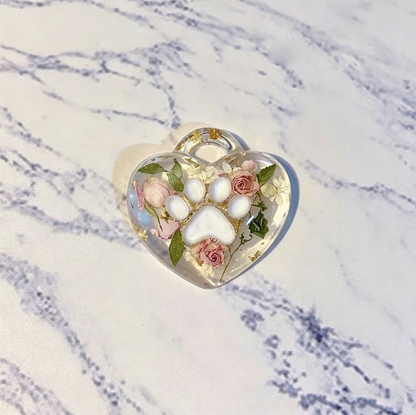 Molde de resina para colgante de joyería con forma de corazón hinchado y garra hecho a mano 