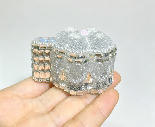 Handmade Diamond-Shaped Four-Leaf Clover Storage Jar Resin Mold