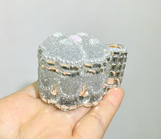 Handmade Diamond-Shaped Four-Leaf Clover Storage Jar Resin Mold
