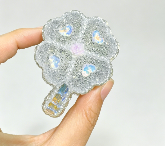 Handmade Diamond-Shaped Four-Leaf Clover Storage Jar Resin Mold