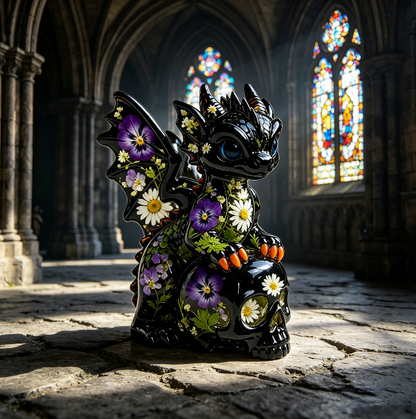 Evil Dragon Skeleton Figurine Resin Mold