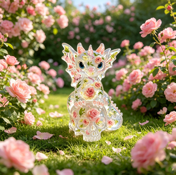 Evil Dragon Skeleton Figurine Resin Mold