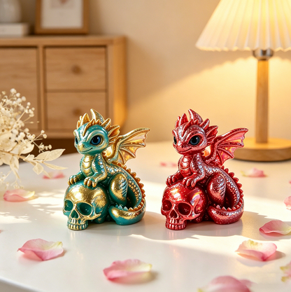 Evil Dragon Skeleton Figurine Resin Mold