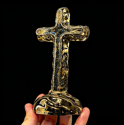 Handmade Crystal Water Ripple Cross Ornament Resin Mold