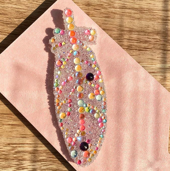 Handmade Diamond Feather-Shaped Hanging Ornament Resin Mold