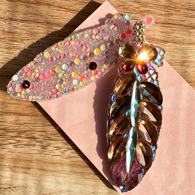 Handmade Diamond Feather-Shaped Hanging Ornament Resin Mold