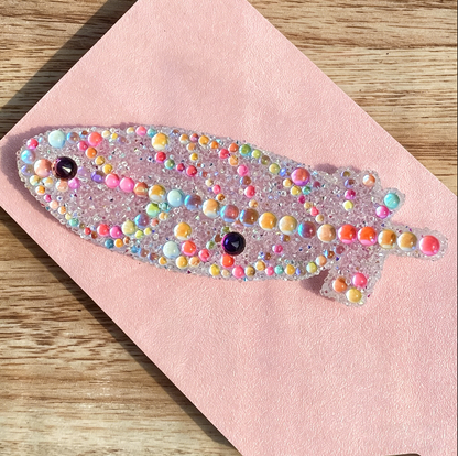 Handmade Diamond Feather-Shaped Hanging Ornament Resin Mold