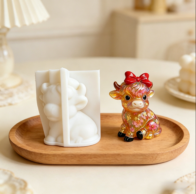 Highland Cow Shape Home Decor Resin Mold