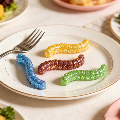 6-Cavity Cute Funny Cat Caterpillar Ornament Resin Mold