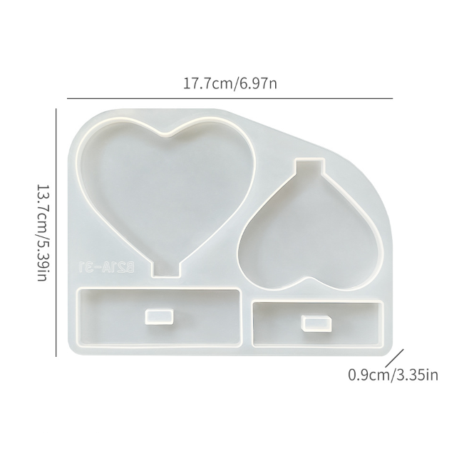 Heart-Shaped Shell Photo Frame Resin Mold